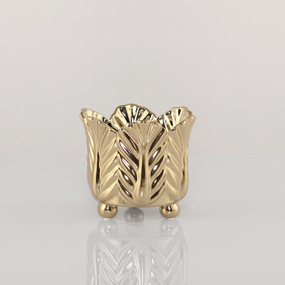 VASO FORMA BOCCIOLO ORO H.15